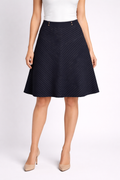 Nautica Women’s Navy Pinstripe A-Line Skirt Size 6 Classic Preppy Career Skirt Stretch