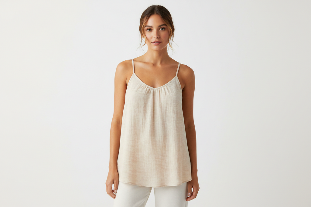 ✨ Shade & Shore Tan Flowy Cami Tank – Size XL – NWOT ✨