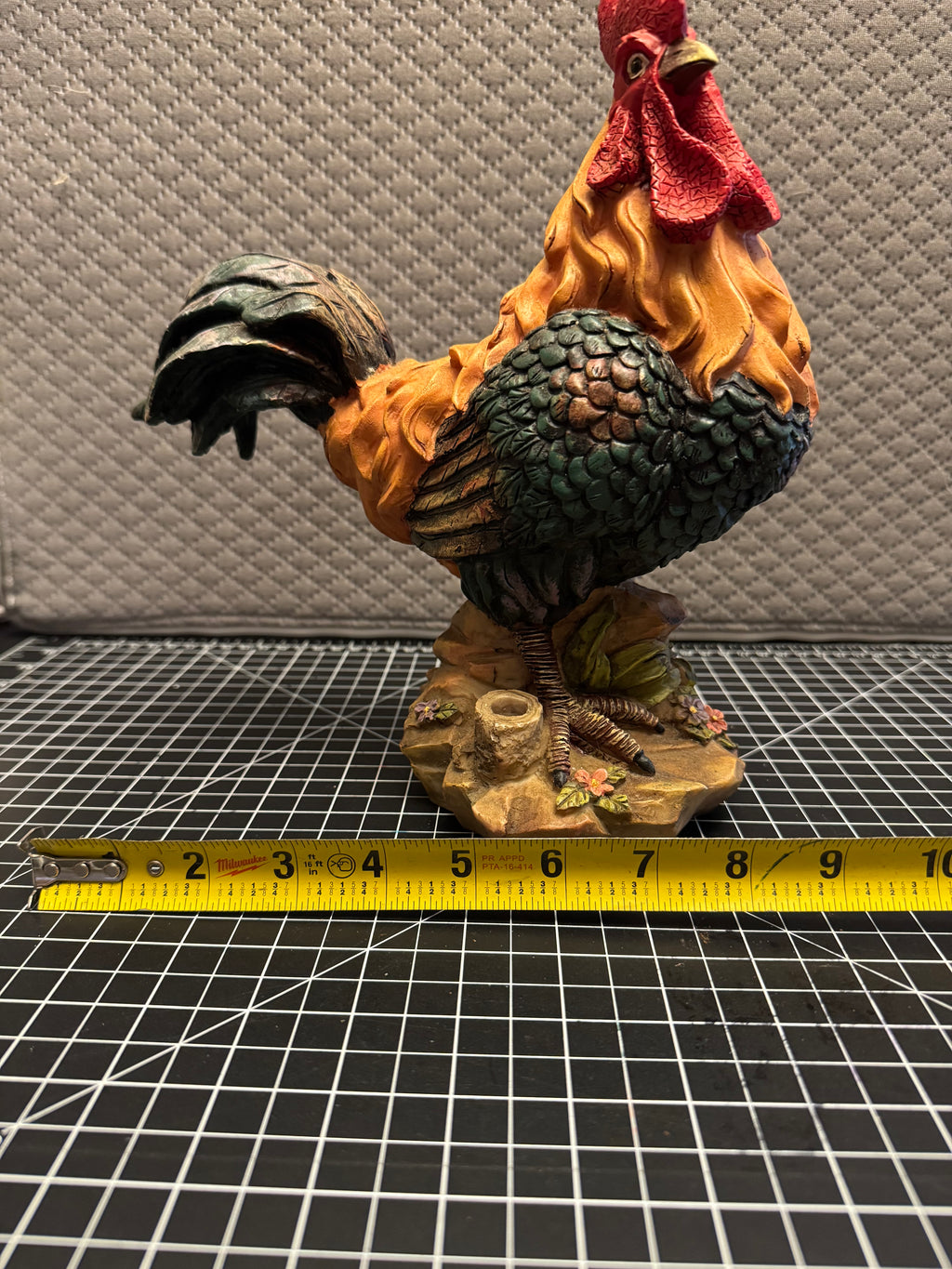Vintage Rooster Incense Burner Farmhouse Decor Hand Painted China
