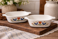 Vintage Corning Ware Bluebird Country Festival Petite Pans Set 2 A-21-B 1.75 Cup NO LIDS