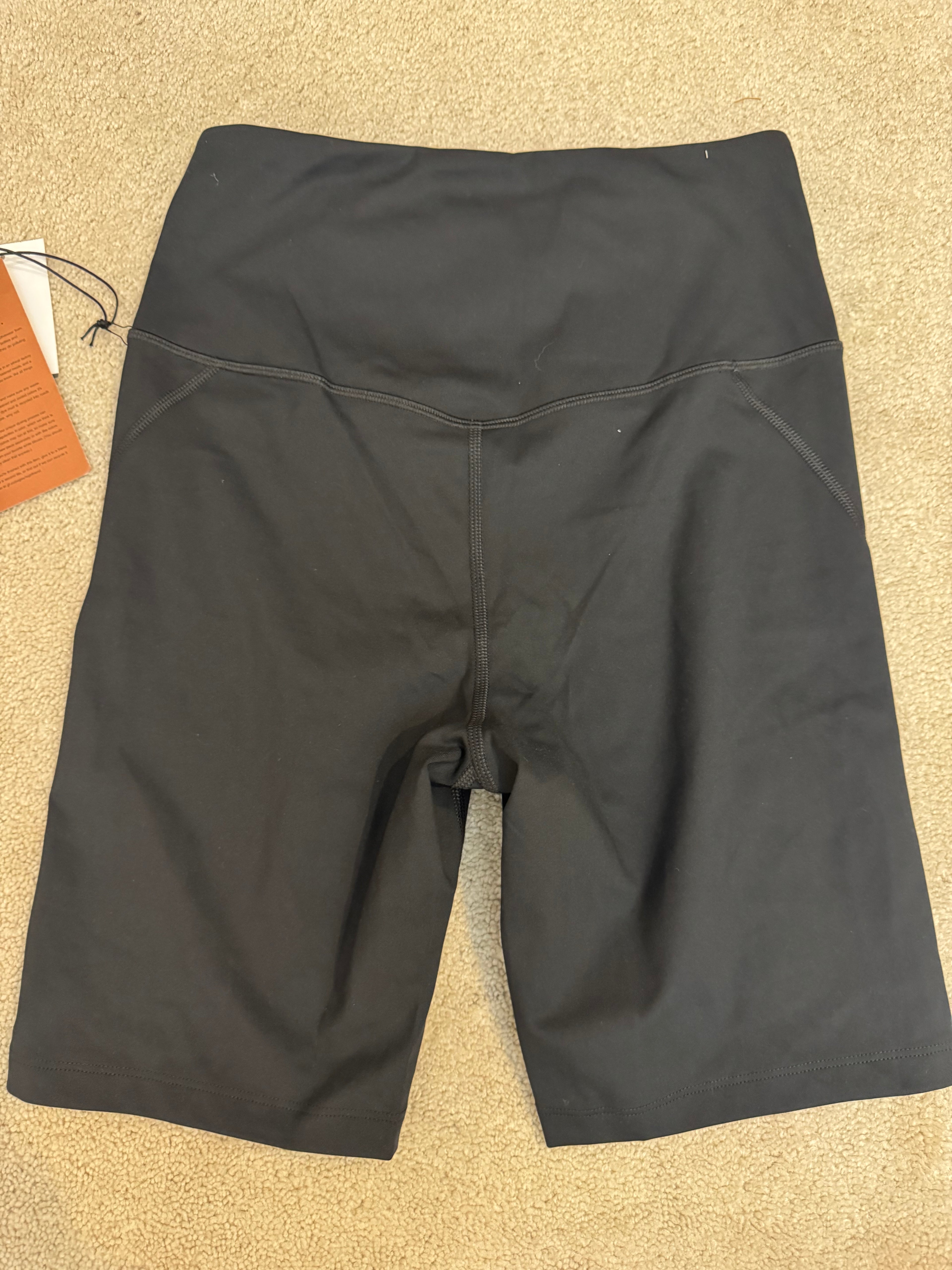 Girlfriend Collective Black High-Rise Bike Shorts Size M NWT Sustainable Activewear