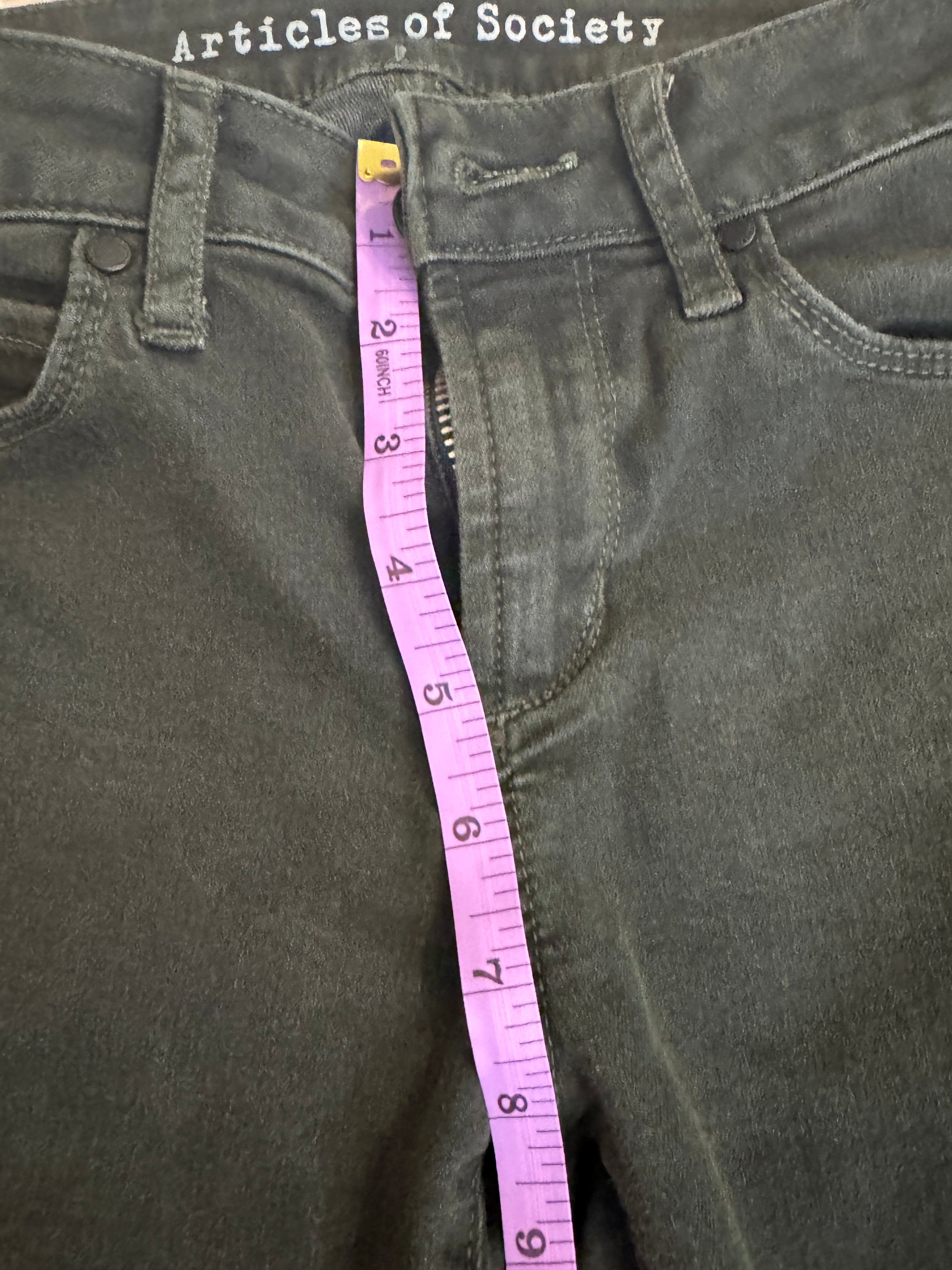 Articles of Society Skinny Jeans Women 26 Black Dark Wash Stretch Denim 26x28