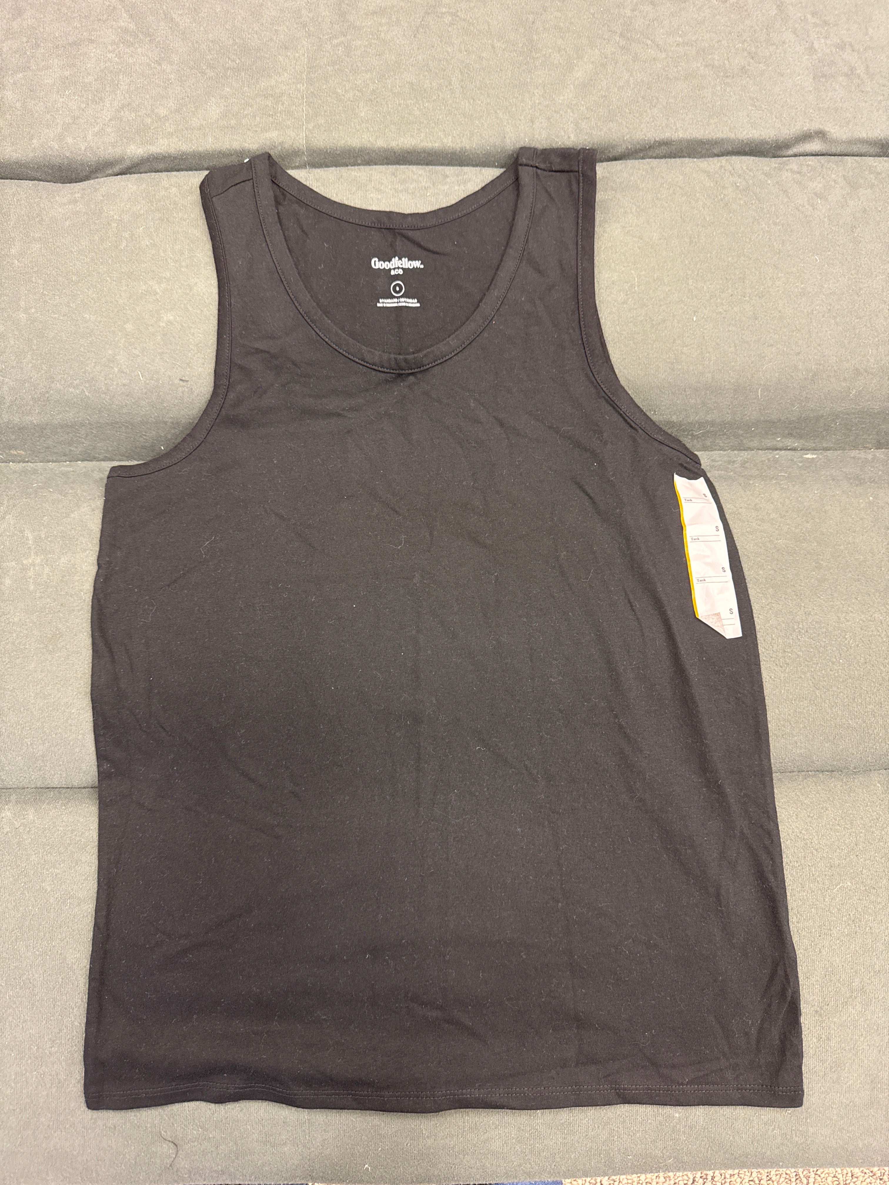 Goodfellow & Co Tank Top Mens Small Black Sleeveless Basic Casual Cotton Shirt NWOT
