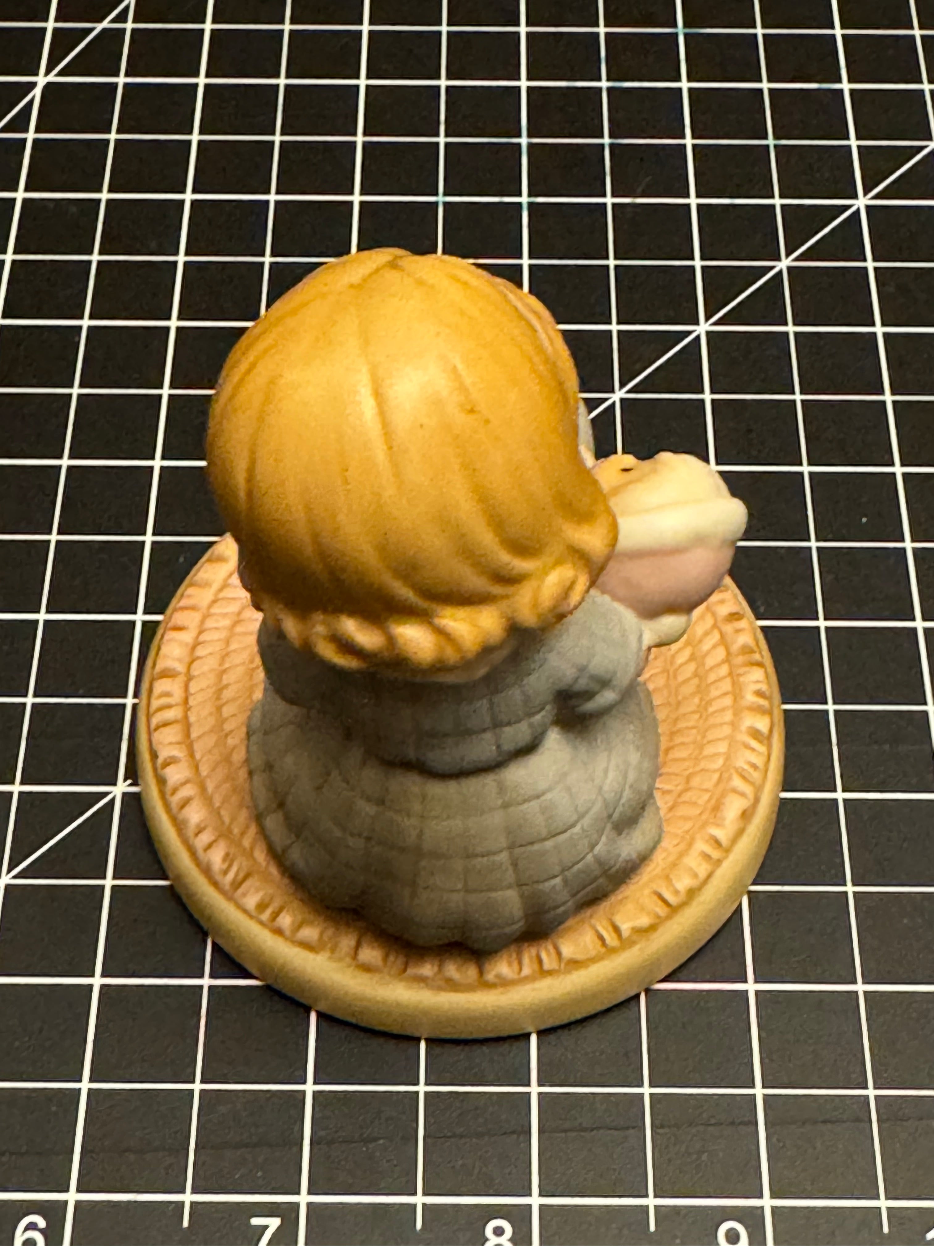 Precious Moments Style Girl w Doll Wrapped in Love Figurine