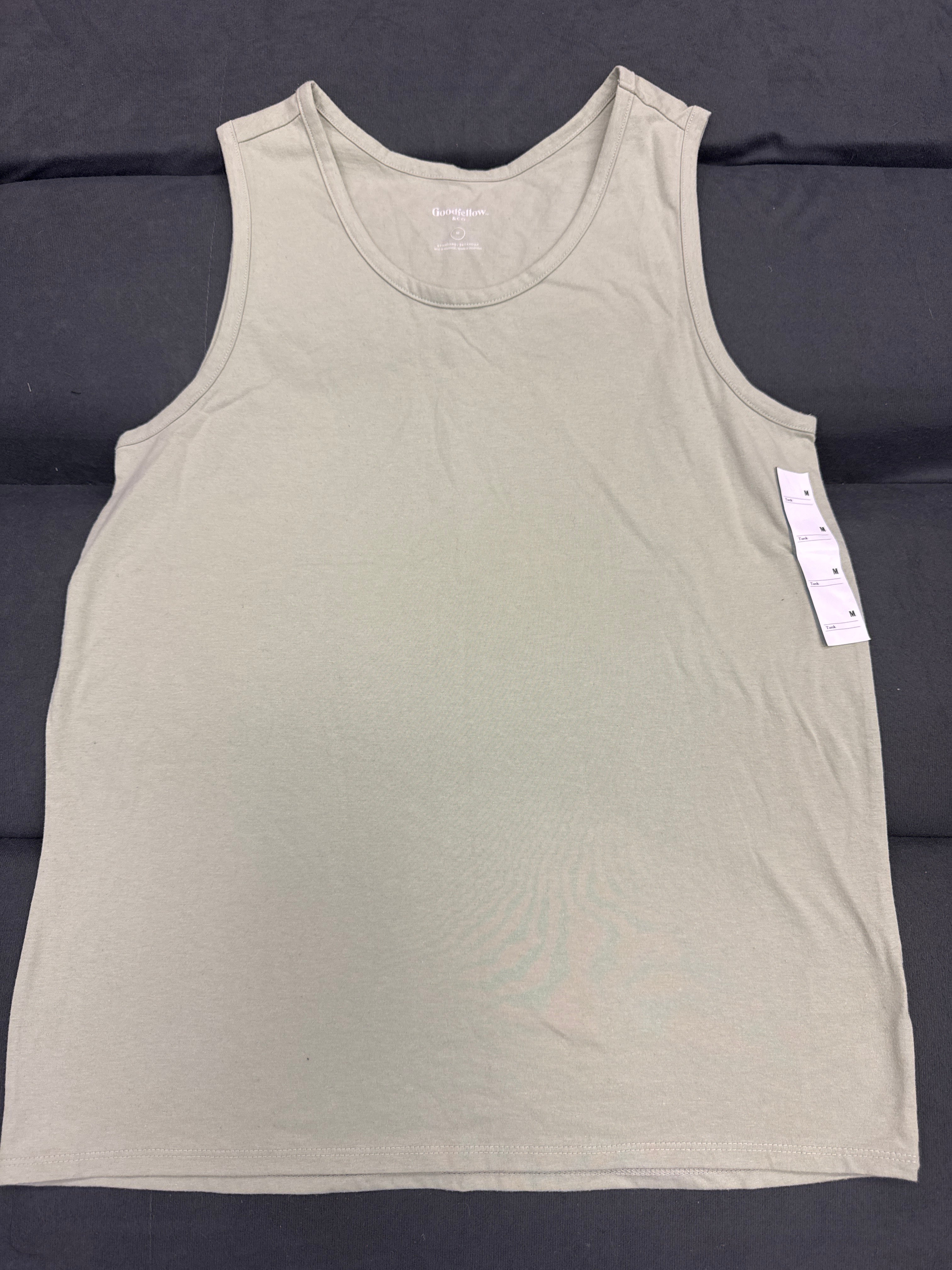 Goodfellow & Co Tank Top Mens Medium Green Sleeveless Basic Casual Cotton Shirt NWOT