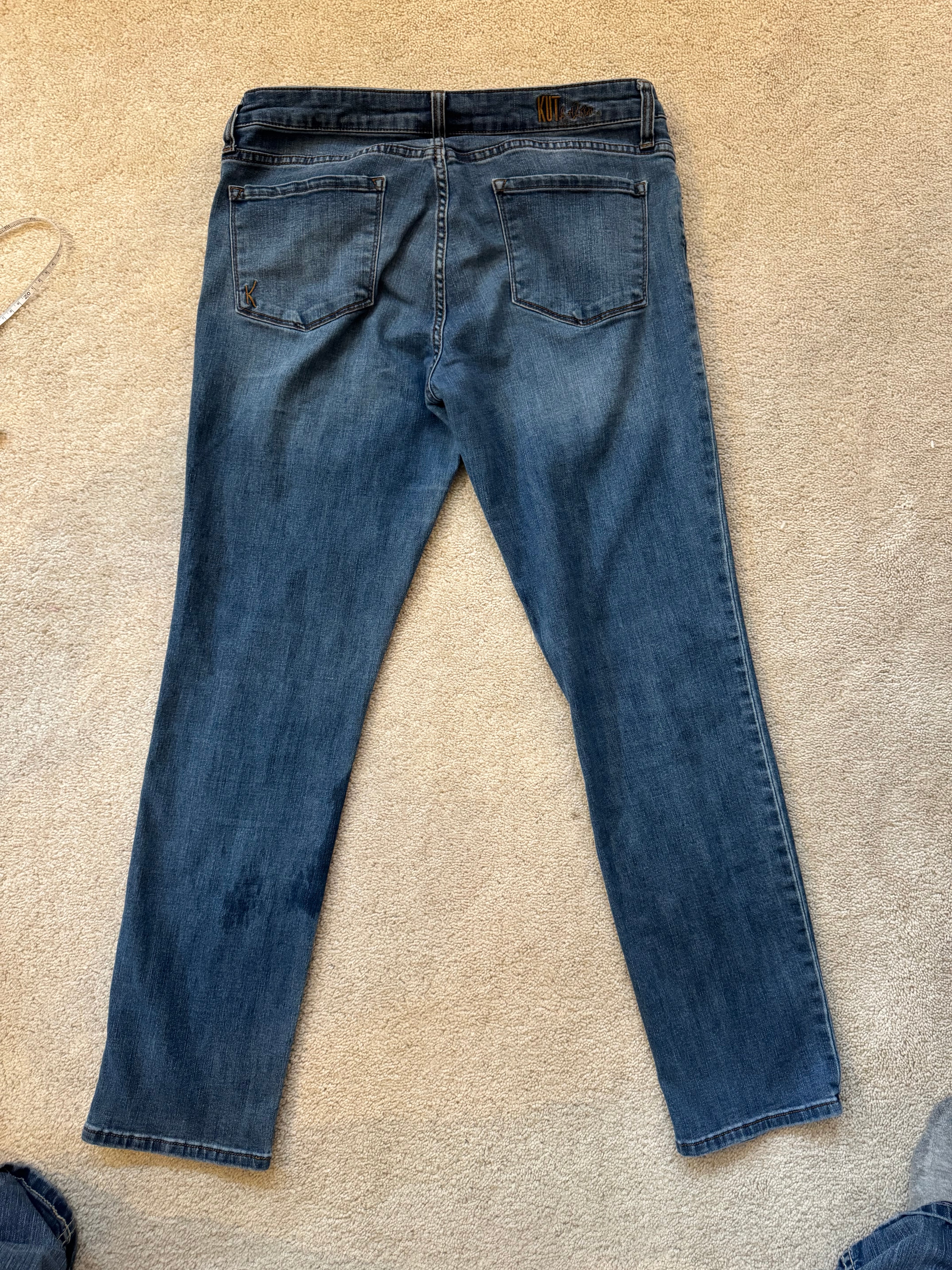 KUT from the Kloth Womens Jeans Size 8 Blue Straight Leg Mid Rise Stretch Denim