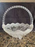 Mikasa Silent Night Glass Basket Christmas Decor Boxed