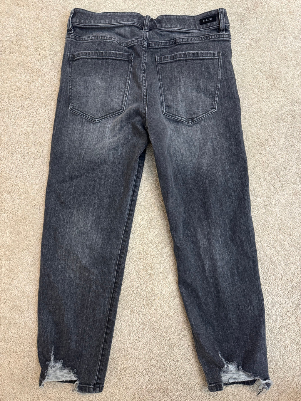 Liverpool Crop Straight Jeans Size 29 Gray High Rise 26” Inseam