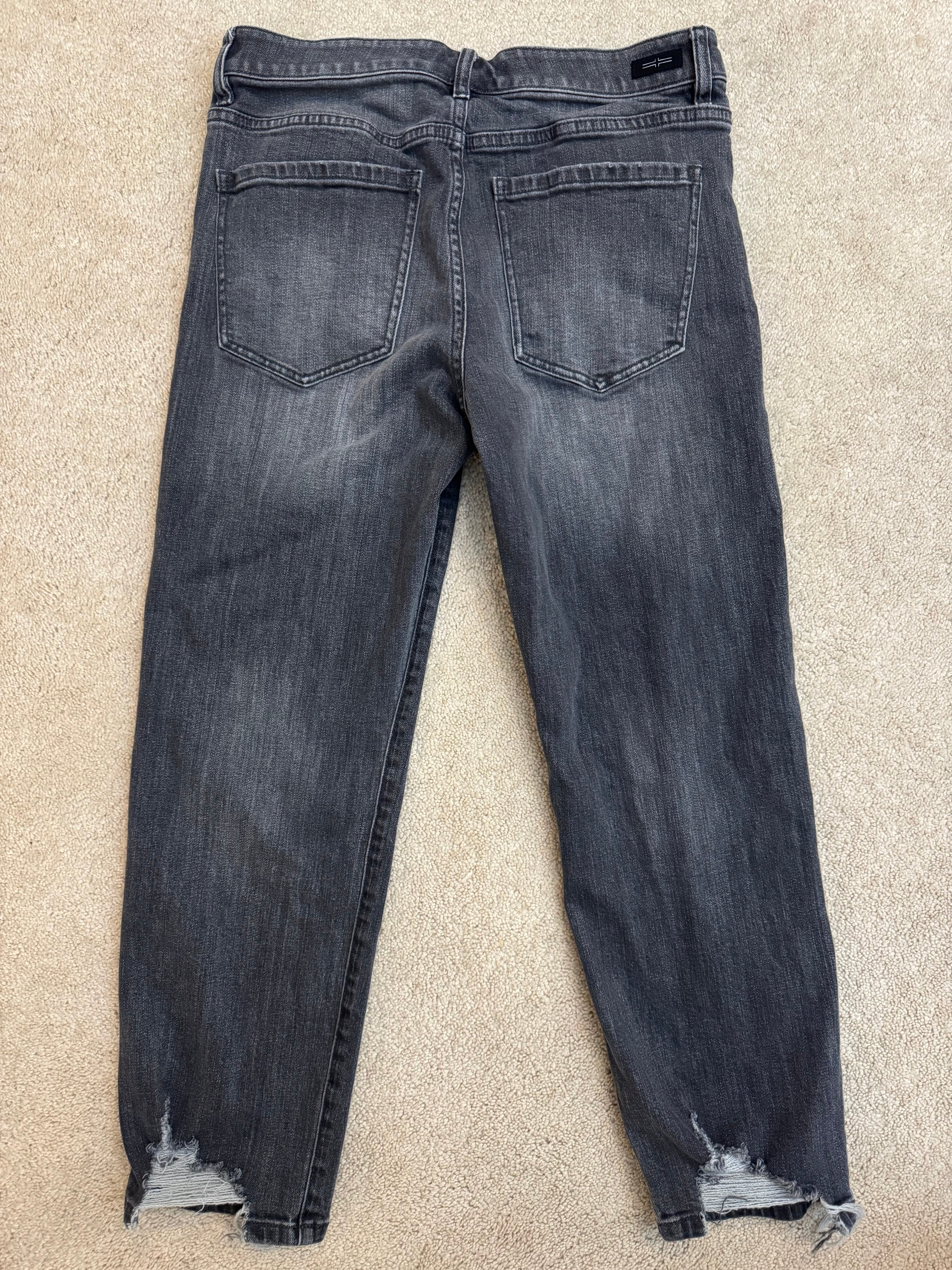 Liverpool Crop Straight Jeans Size 29 Gray High Rise 26” Inseam