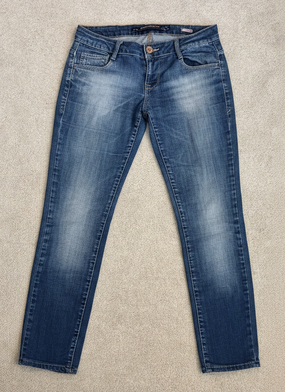 Zara TRF Denim Rules Skinny Jeans Women US 6 EU 38 Medium Wash 28x28