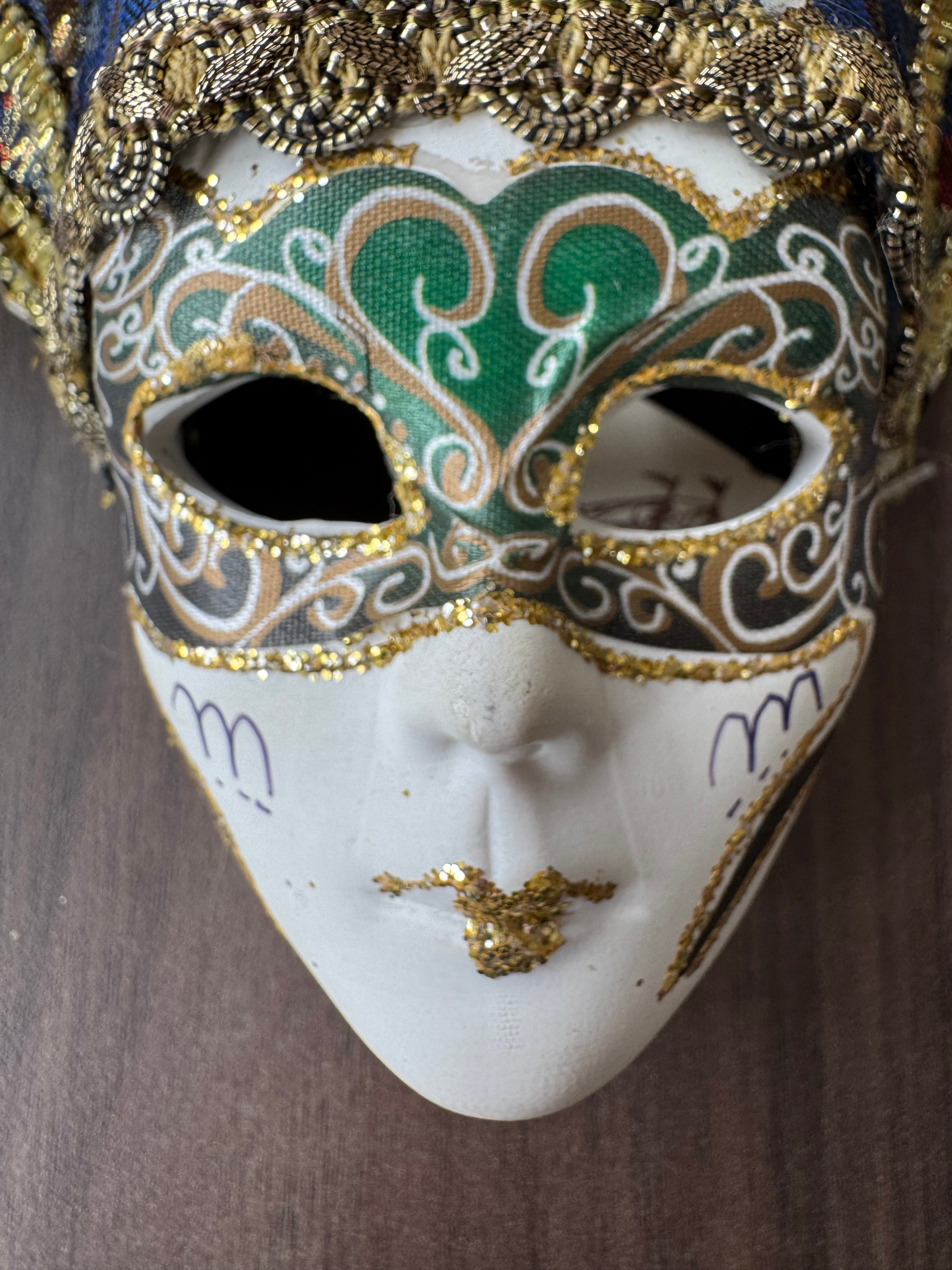 Venetian Jester Mask Maschera del Galeone Italy Wall Decor w/ Tag