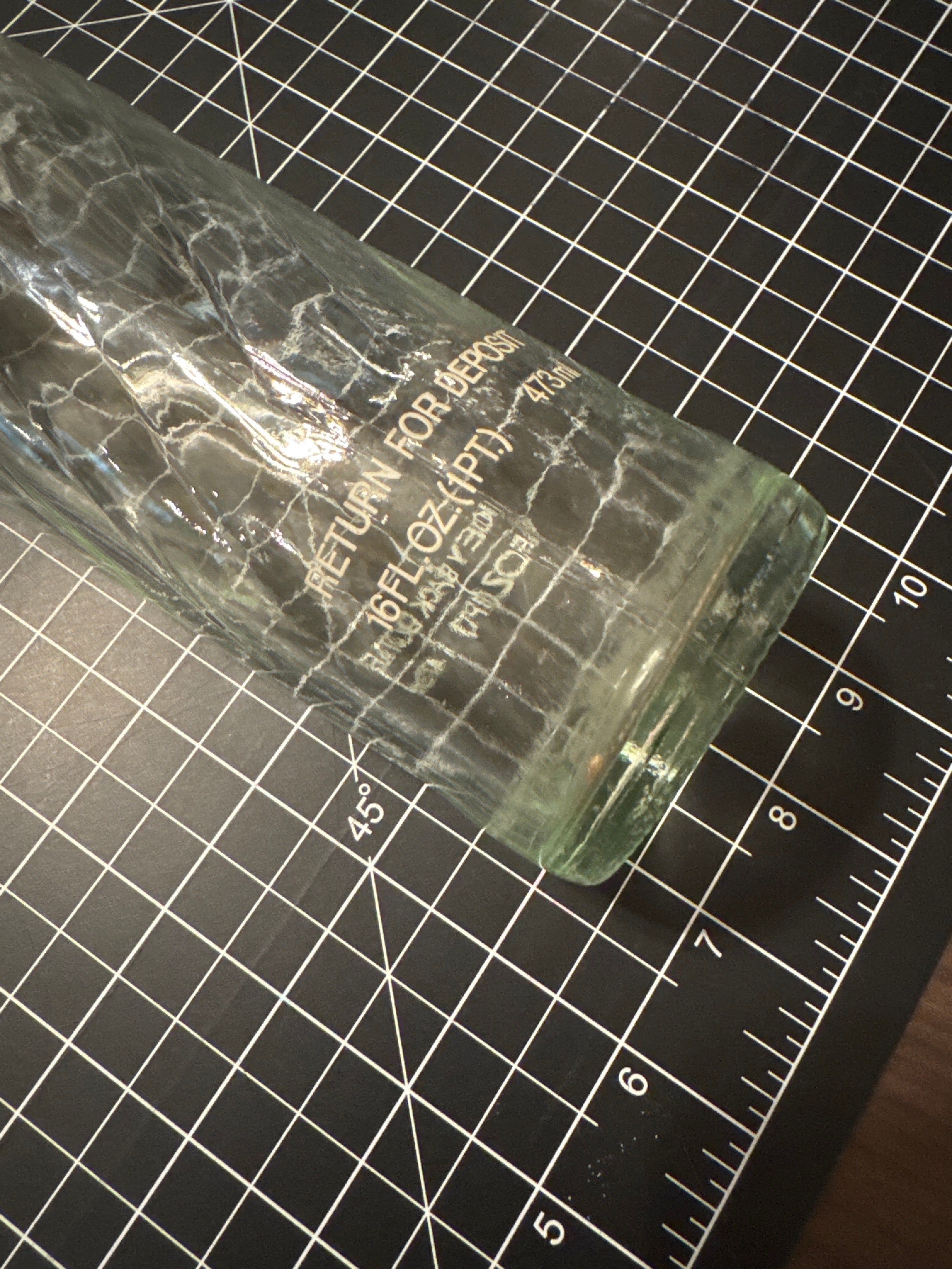 Vintage Pepsi Cola Glass Bottle 16 oz Return for Deposit Money Back Bottle