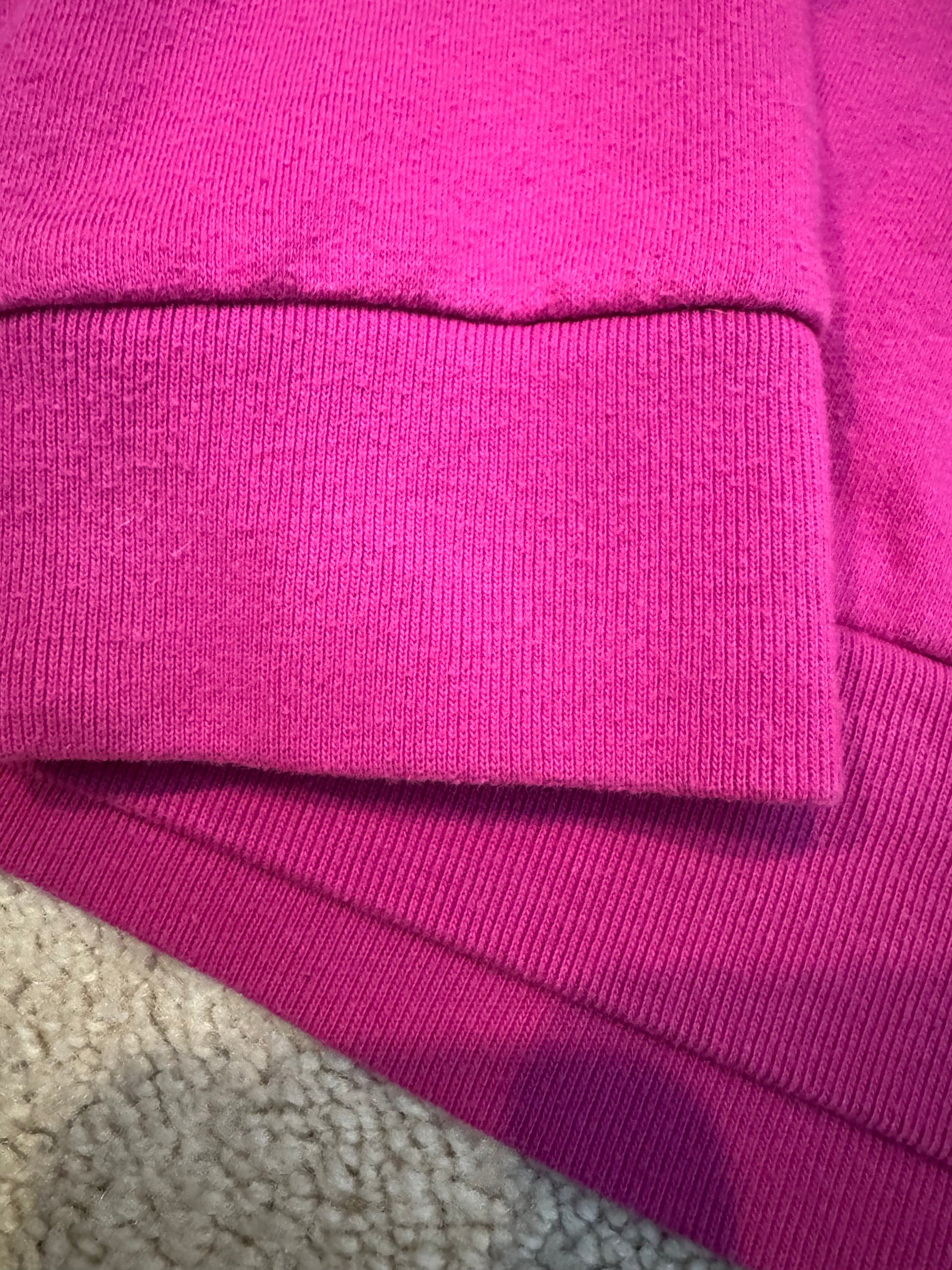 PINK Victoria’s Secret Hoodie Small Pink Black Logo Pullover Sweatshirt Cozy