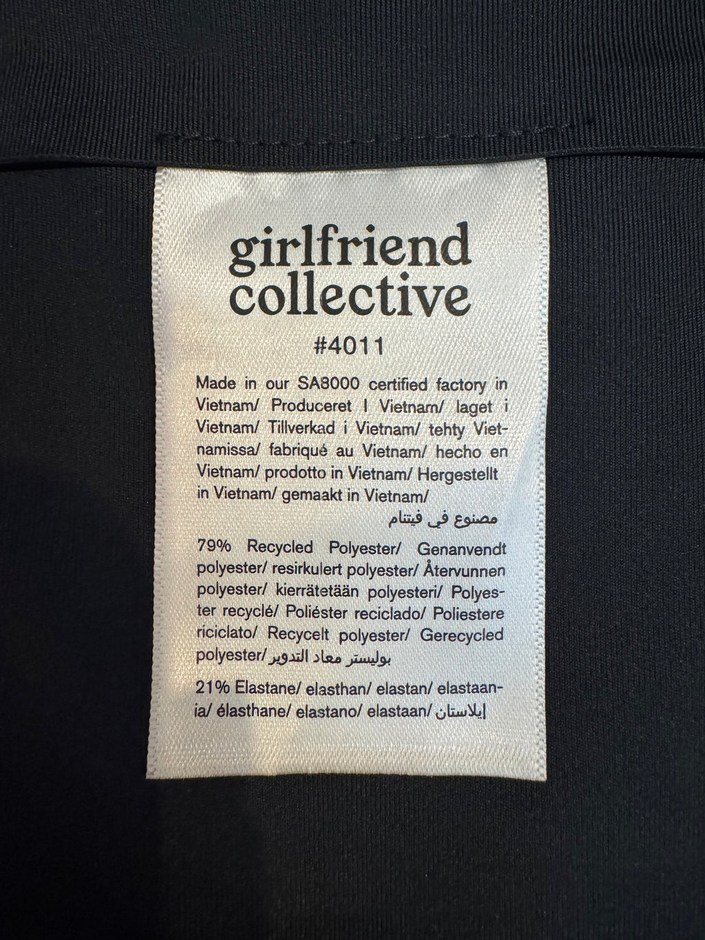 Girlfriend Collective Black High-Rise Bike Shorts Size M NWT Sustainable Activewear