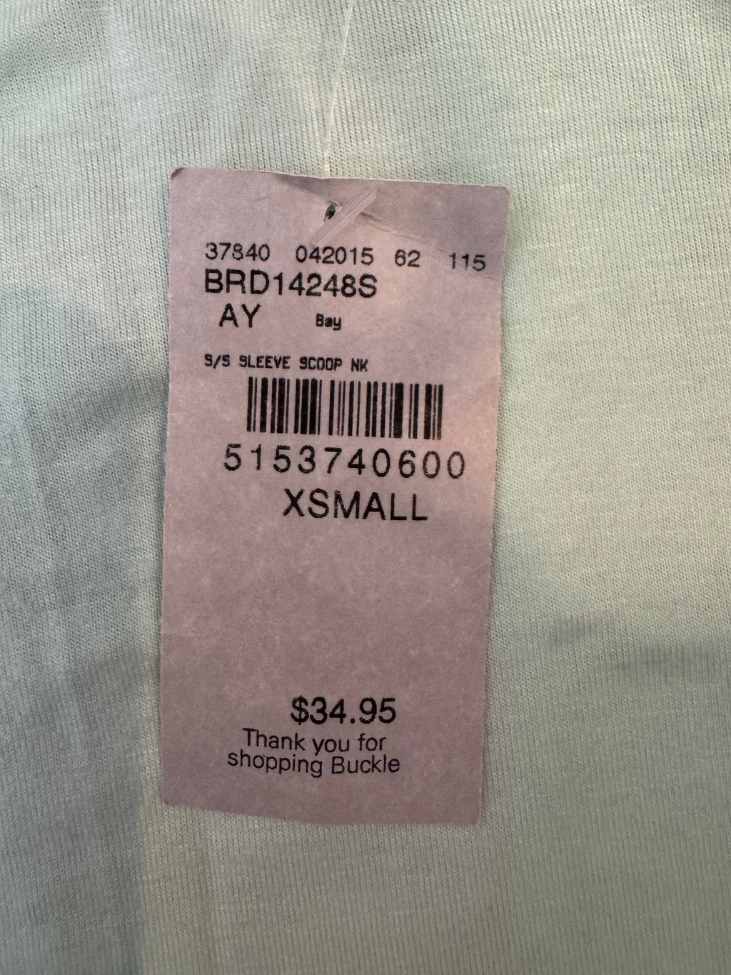 BKE Red Buckle Mint Mesh Back Top XS NWT Scoop Neck Short Sleeve