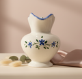 Vintage Style Blue Floral Creamer Pitcher Cottage Farmhouse Decor