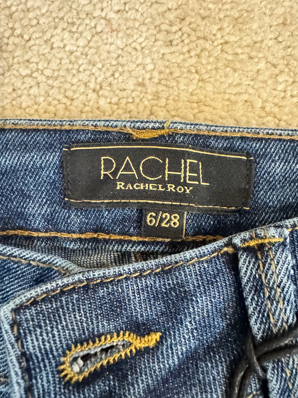 Rachel Roy RACHEL Grace Mid Rise Ankle Skinny Jeans Distressed NWT Size 6/28