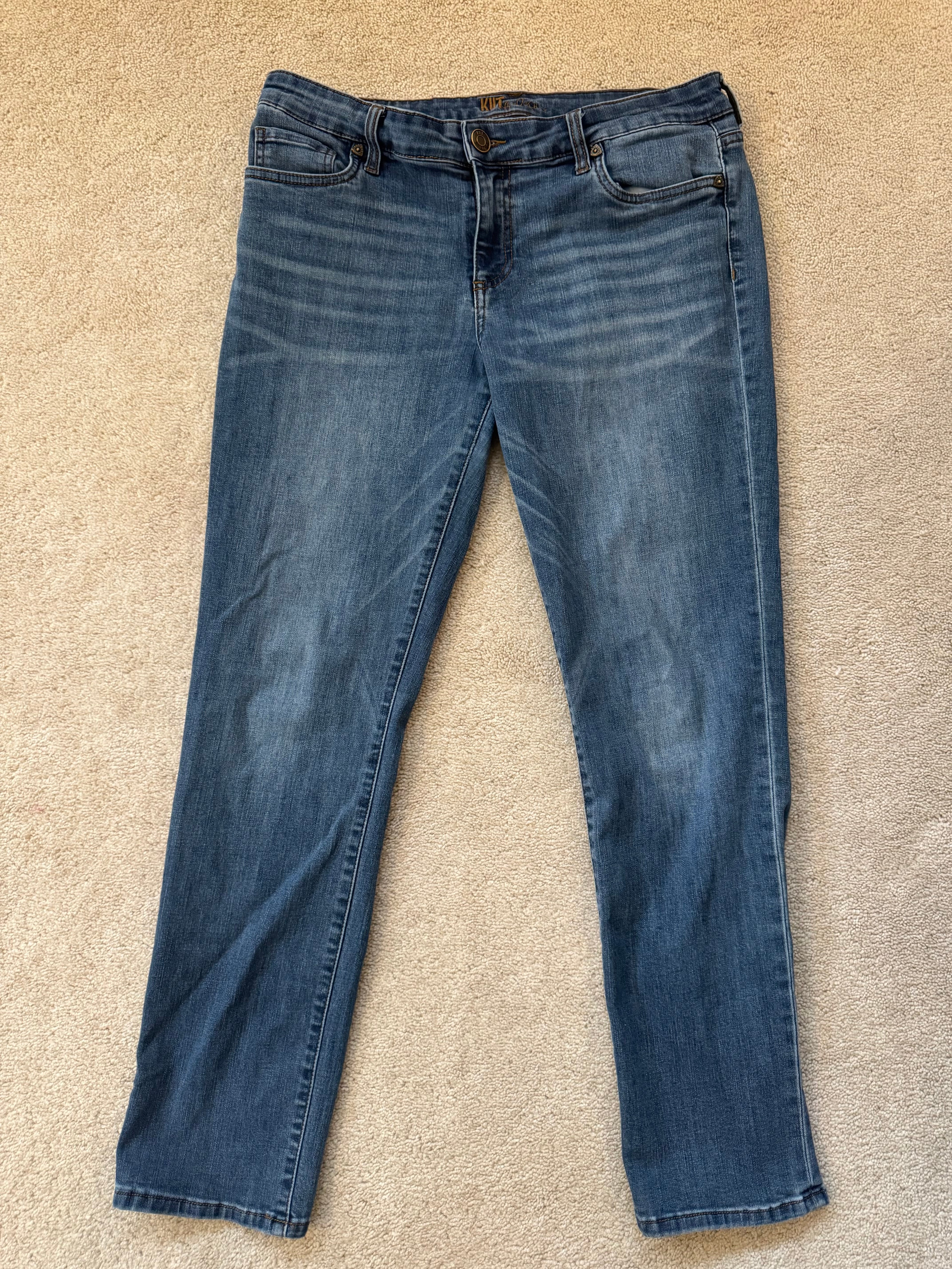 KUT from the Kloth Womens Jeans Size 8 Blue Straight Leg Mid Rise Stretch Denim