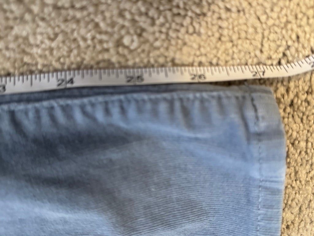 KUT From The Kloth Womens Corduroy Pants 2P Petite Blue Mid Rise Stretch Straight Leg