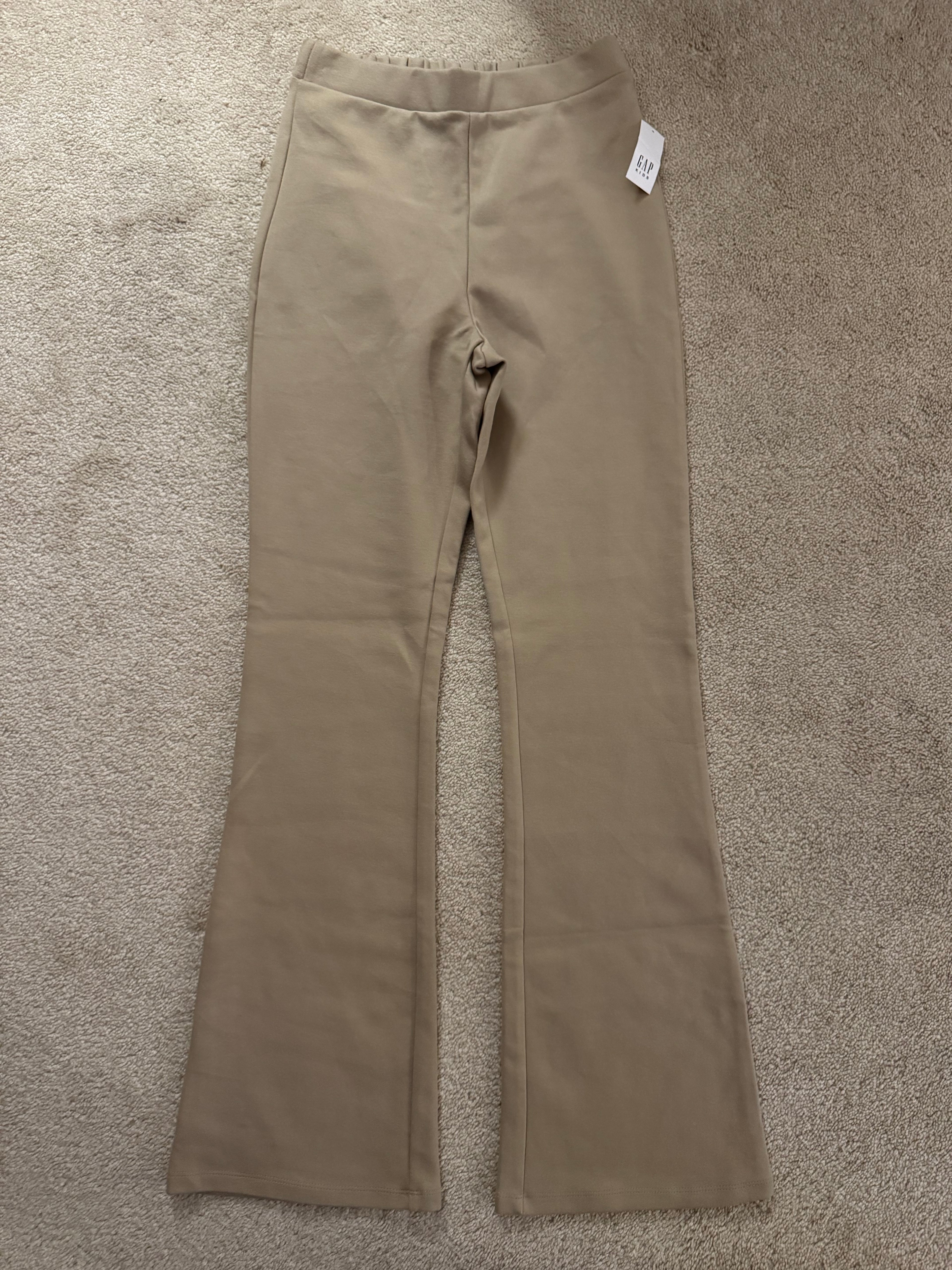 GAP Kids XXL 14-16 Tan Flare Pants NWT Pull On Stretch