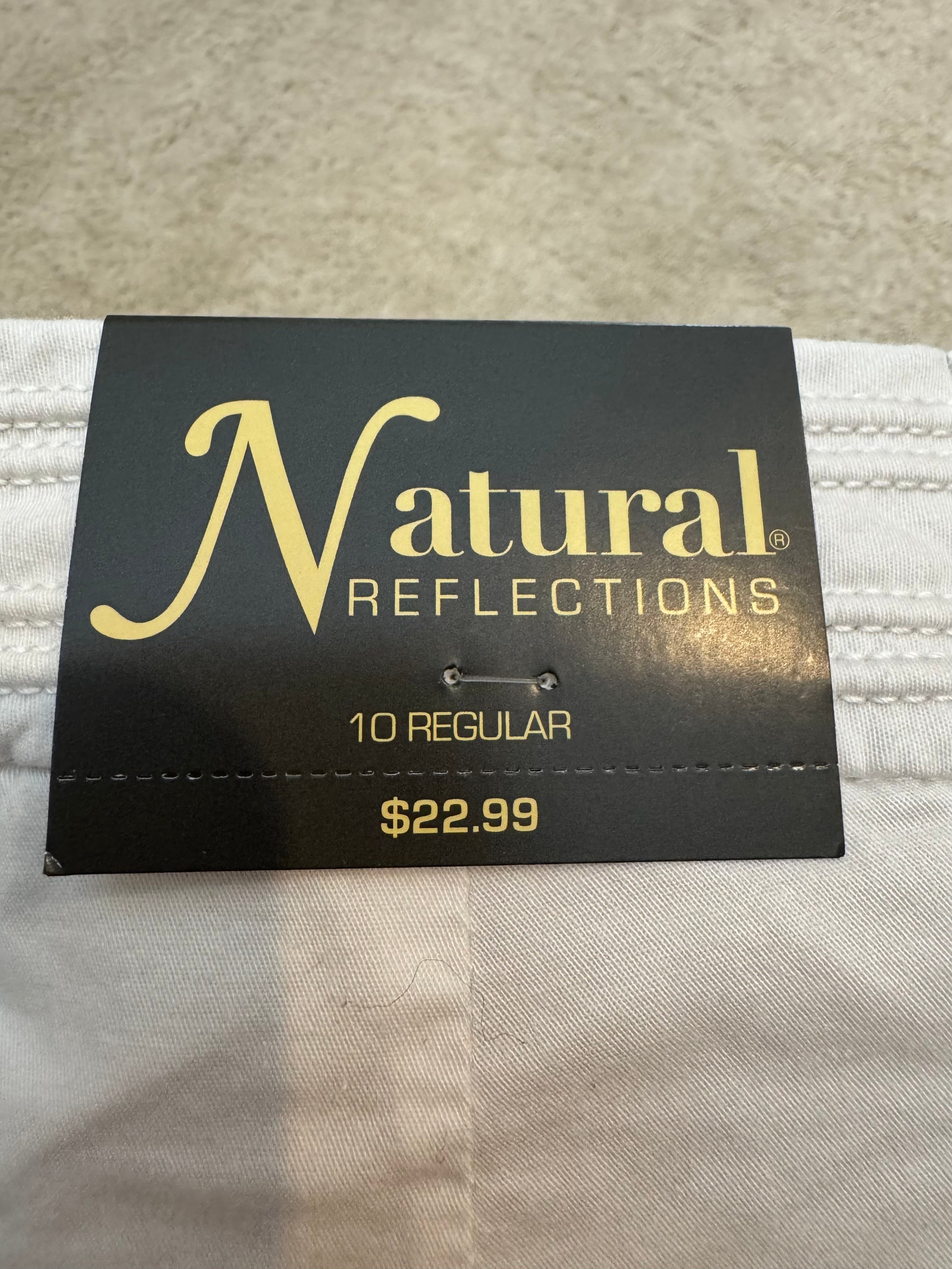 Natural Reflections Blanc White Bermuda Shorts 10 Regular NWT