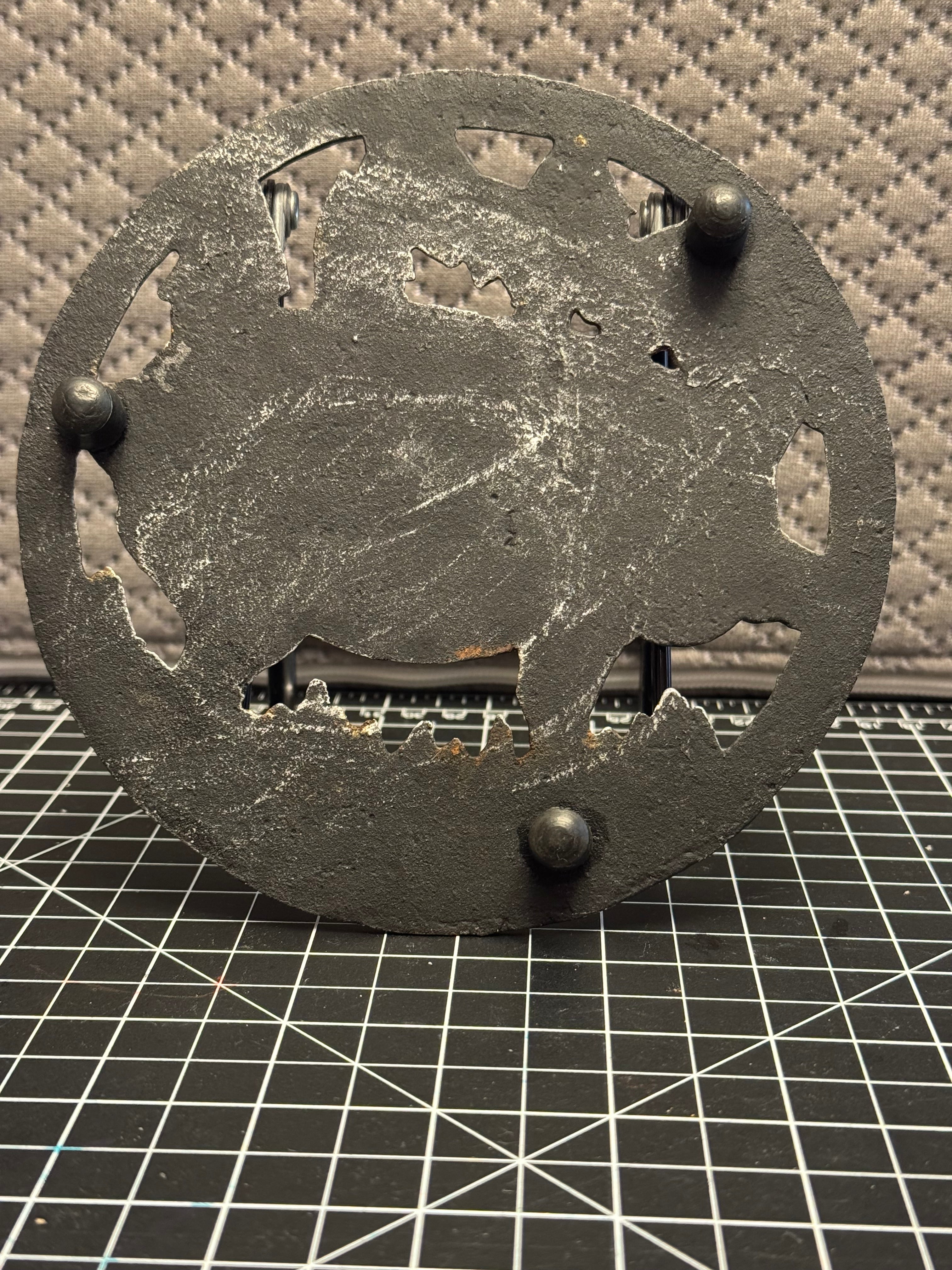 Cast Iron Pig Trivet Rustic Farmhouse Hot Plate Kitchen Decor 6”