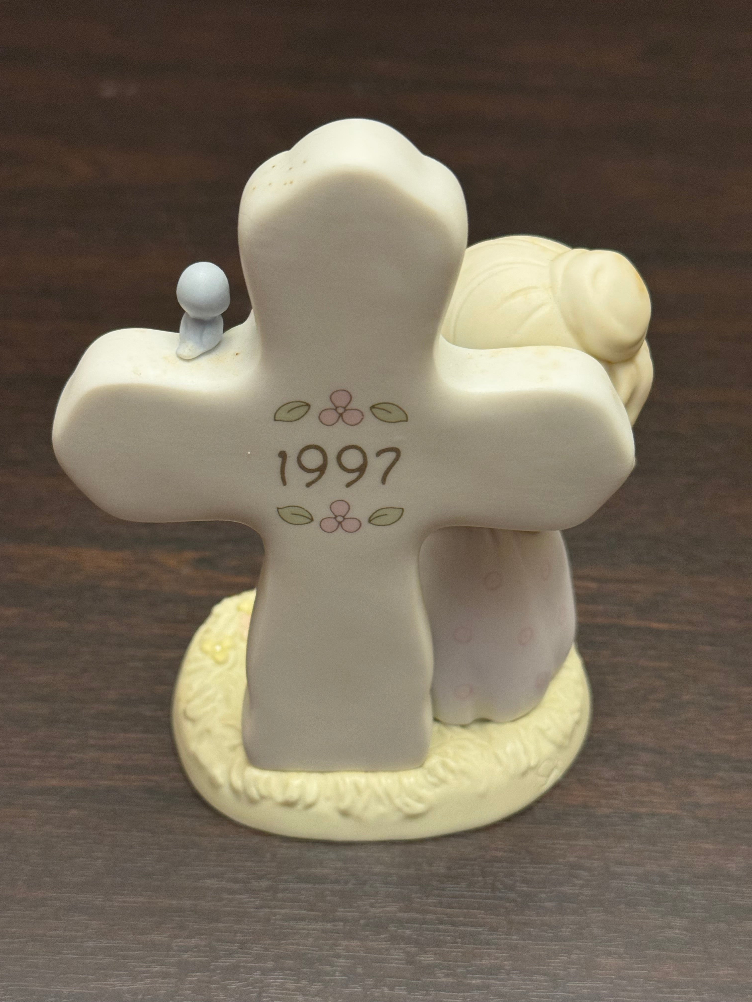 Precious Moments Lead Me to Calvary 1996/1997 Enesco Girl Cross Figurine