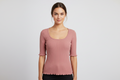 🌸 NWT Billabong Essentials Ribbed Scoop Neck Top | Dusty Rose | Size S