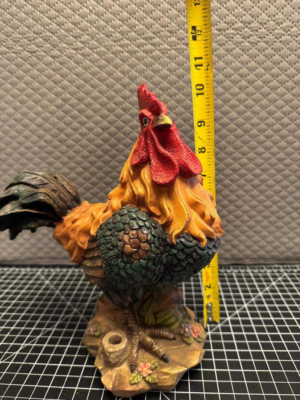 Vintage Rooster Incense Burner Farmhouse Decor Hand Painted China