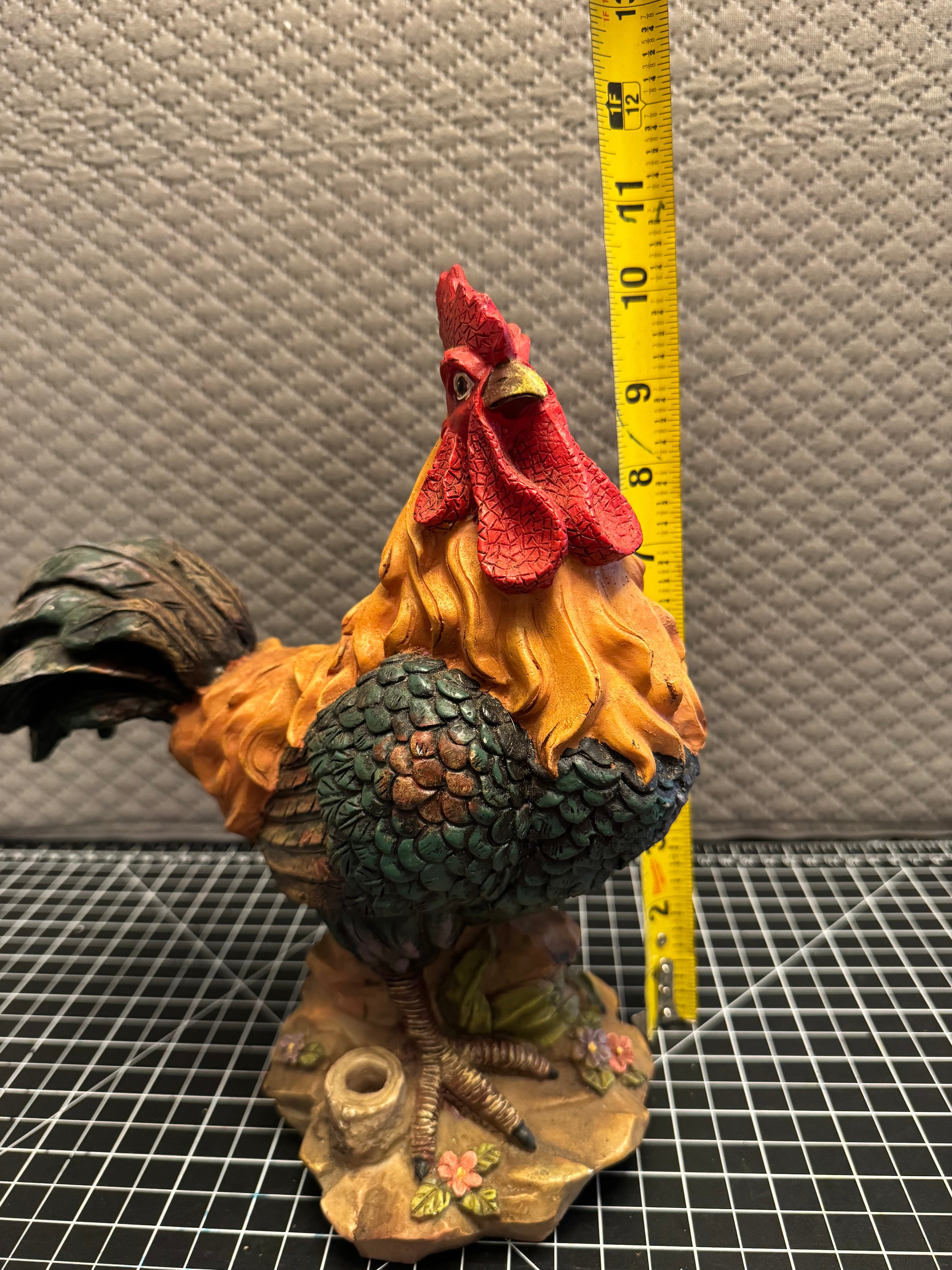 Vintage Rooster Incense Burner Farmhouse Decor Hand Painted China
