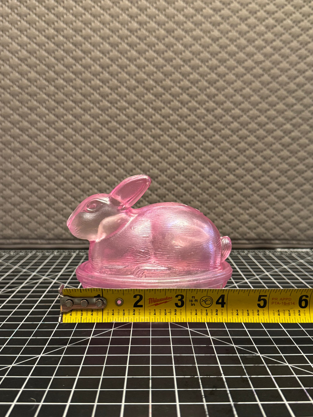 Pink Glass Bunny on NestCovered Dish Easter Rabbit Candy Dish Vintage Style