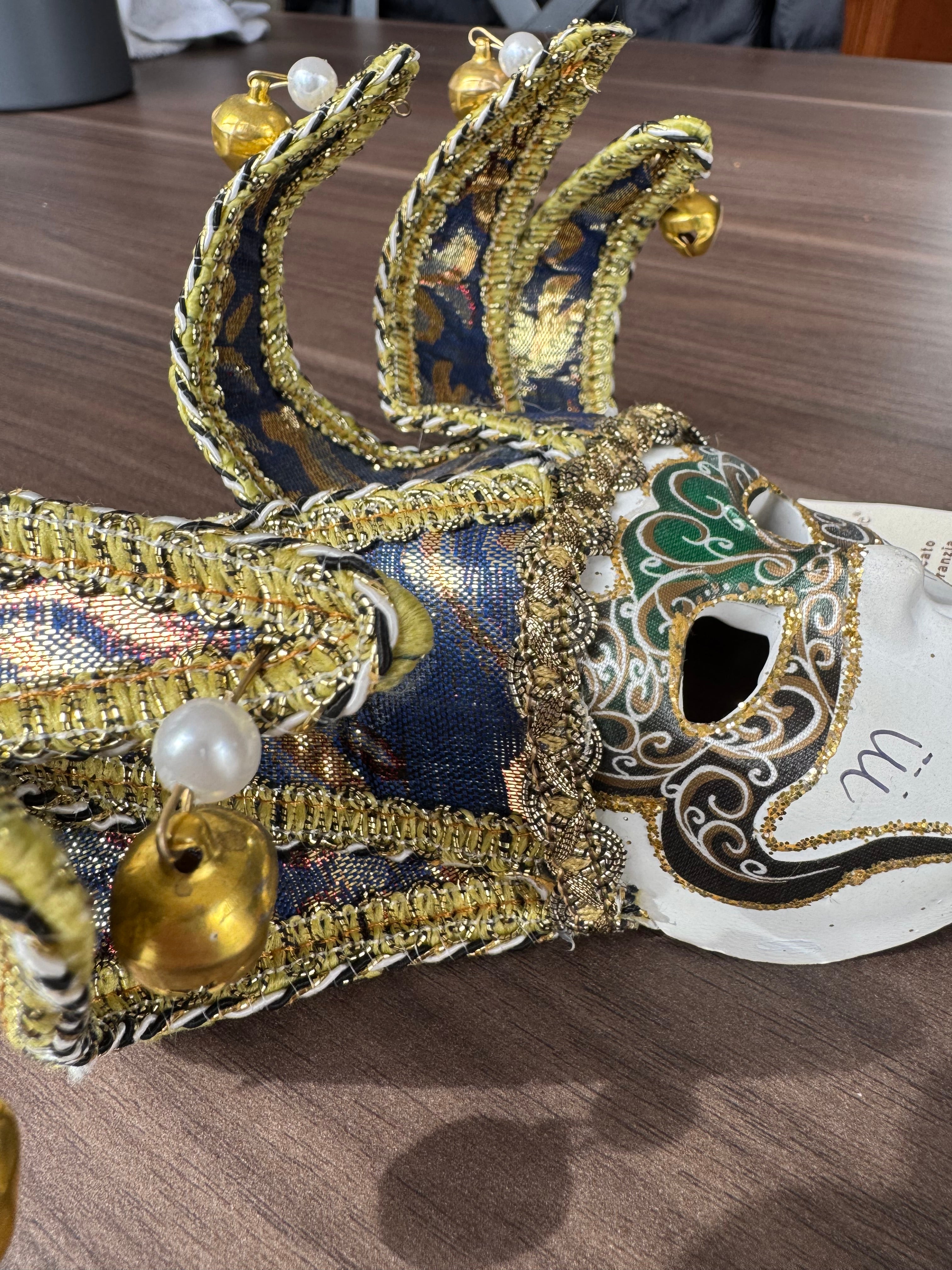 Venetian Jester Mask Maschera del Galeone Italy Wall Decor w/ Tag
