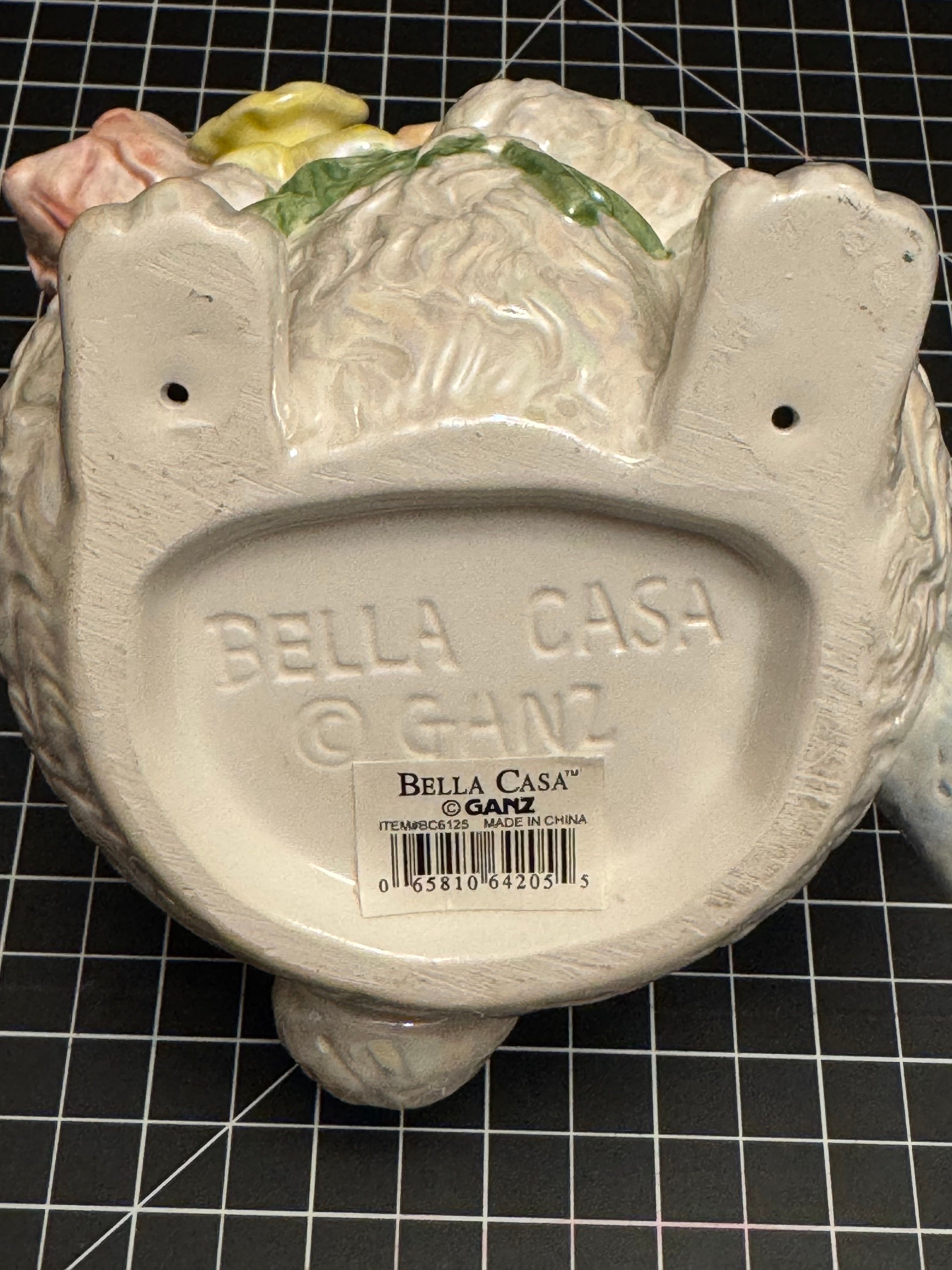 Bella Casa Ganz Bunny Pitcher Spring Easter Floral Ceramic