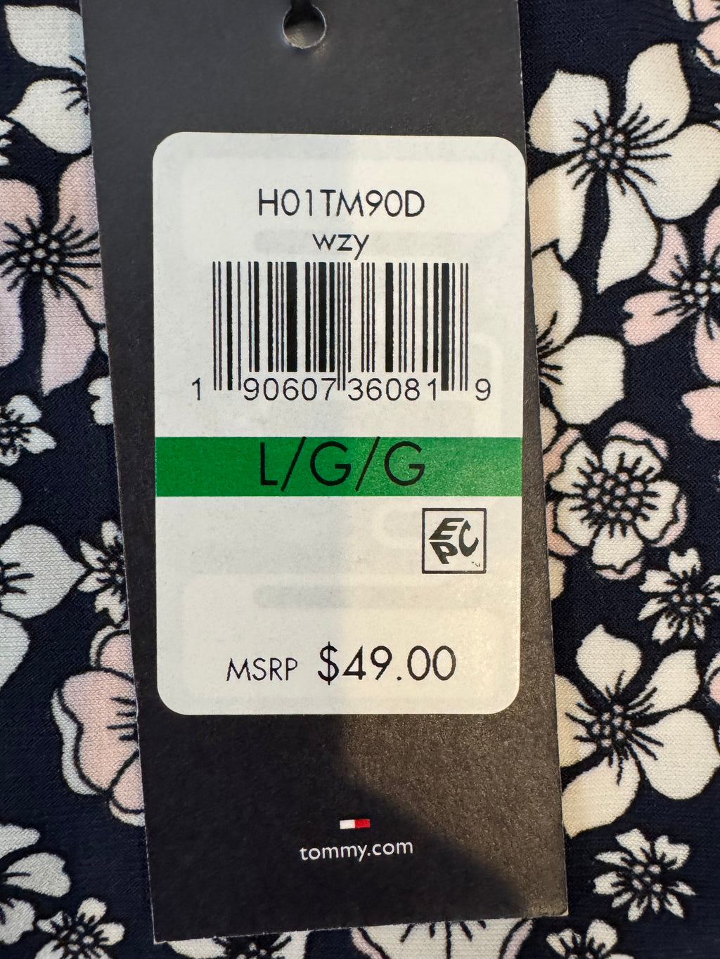 Tommy Hilfiger Women’s Floral Sleeveless Blouse Navy Pink Large NWT