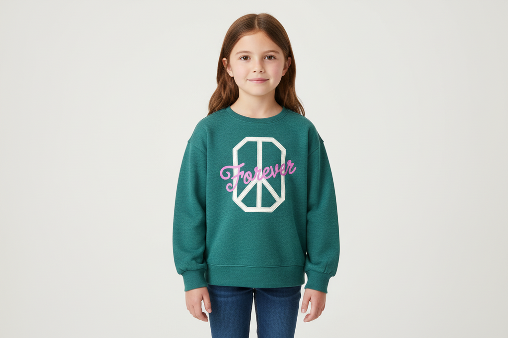 💚 Cat & Jack “Forever” Graphic Sweatshirt Girls Size 8 NWT 💚