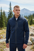 🖤 FLAWED Eddie Bauer Men’s Athletic Full-Zip Jacket | Dark Blue | Size Large
