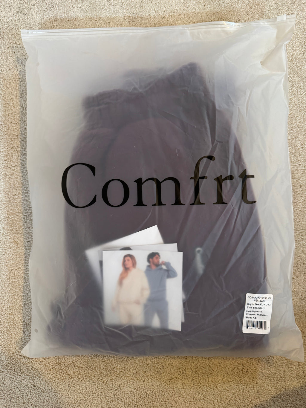 🍷 Comfrt “The Standard” Sweatpants – Size XS – New 🍷