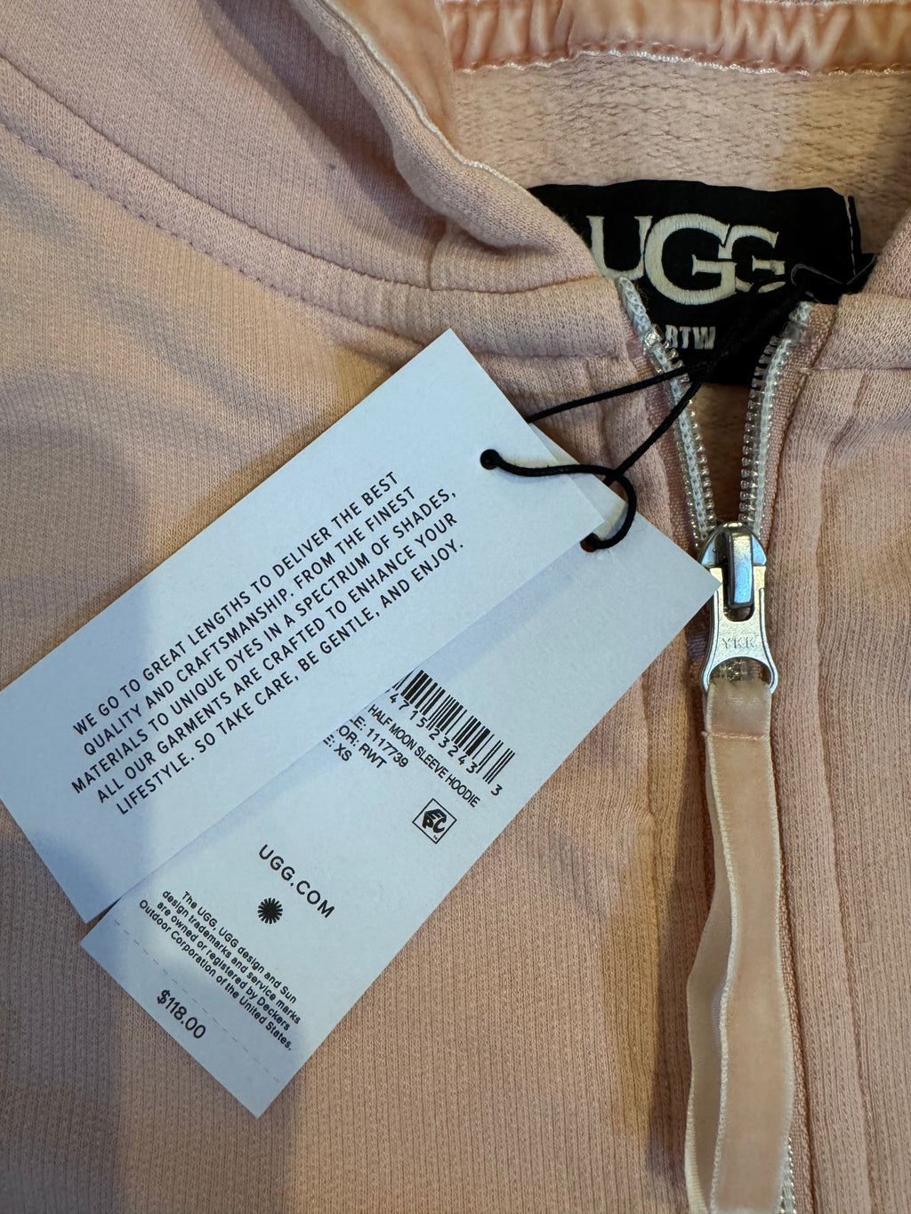 🌸 UGG Hale Moon Zip Hoodie XS Oversized NWT $118 Retail – Minor Callouts 🌸