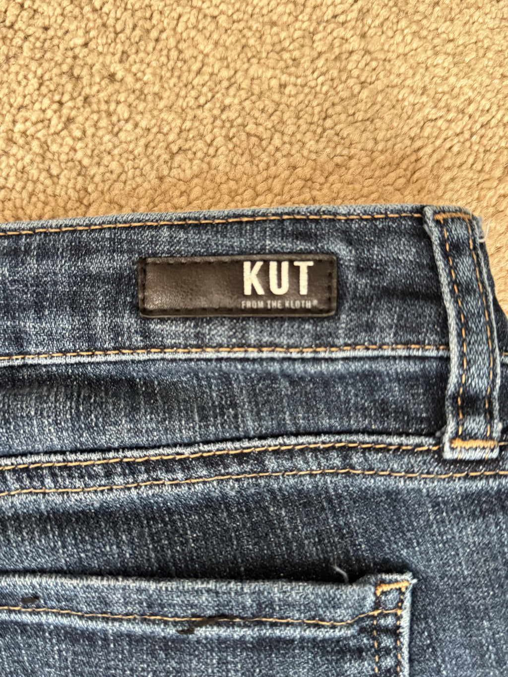 KUT From The Kloth 12P Petite Straight Leg Jeans Womens Dark Wash Mid Rise