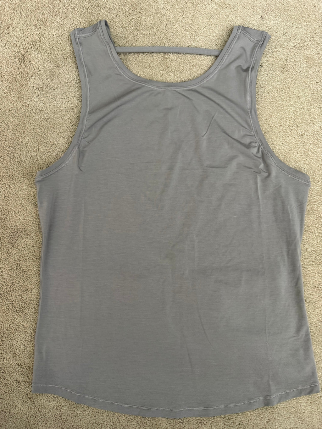 Lululemon Deep Stretch Tank Gray Size 6 NWT Open Back Yoga Top