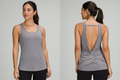 Lululemon Deep Stretch Tank Gray Size 6 NWT Open Back Yoga Top