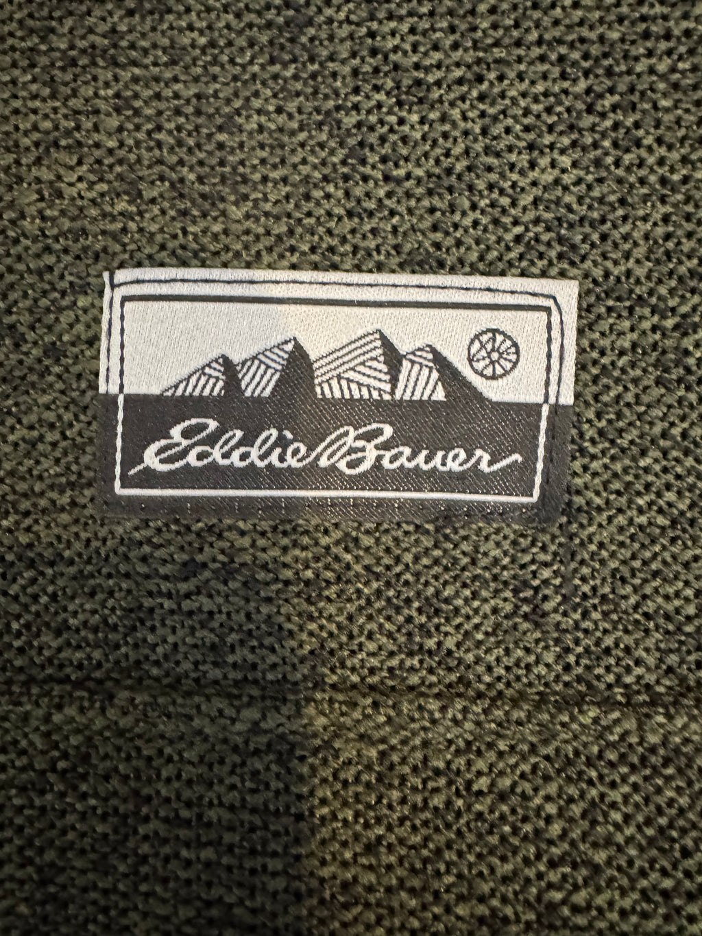 Eddie Bauer Sweater Fleece Pullover XL Green Snap Mock Neck Mens NWT $90 MSRP