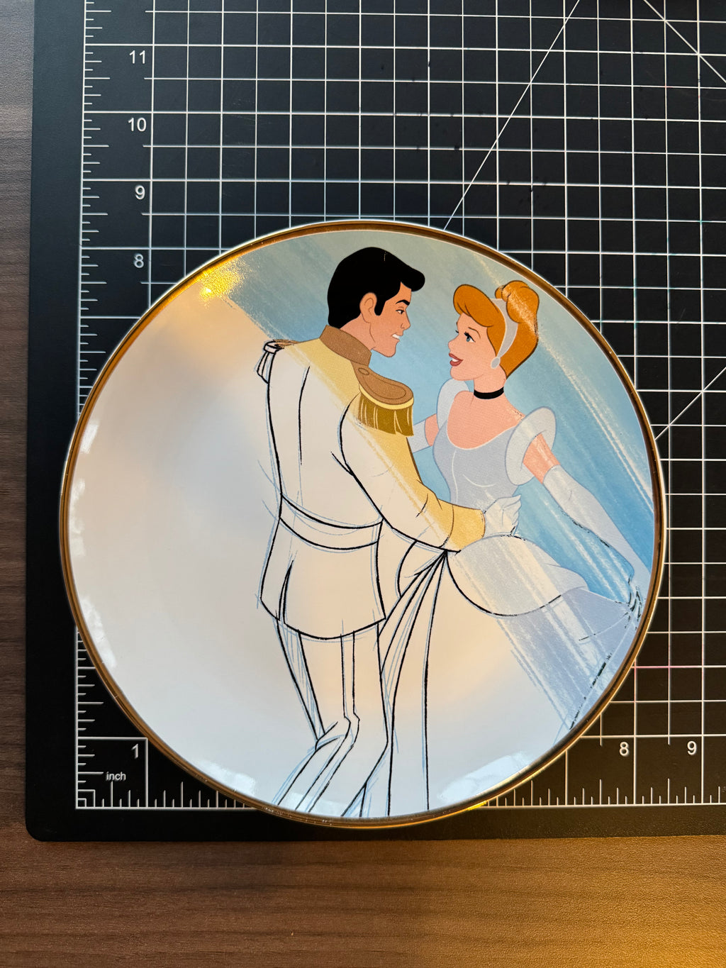 Disney Ink & Paint Collector Plate Set Cinderella Peter Pan Mary Poppins Sleeping Beauty