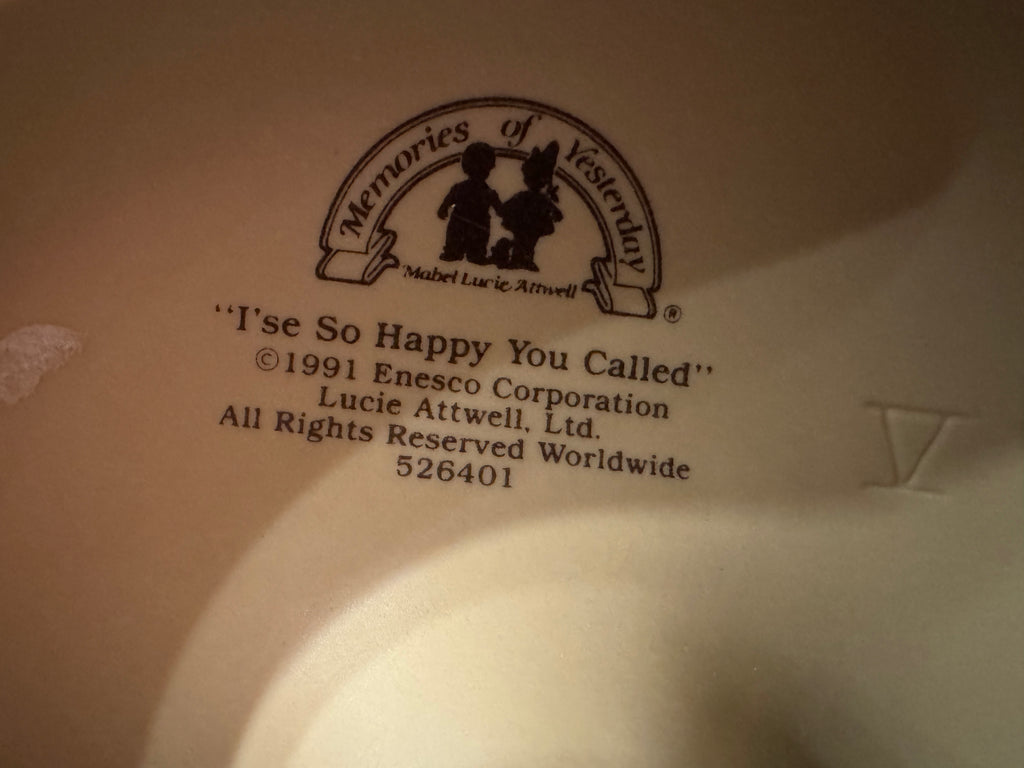 Enesco Memories of Yesterday I’se So Happy You Called 1991 Figurine 526401