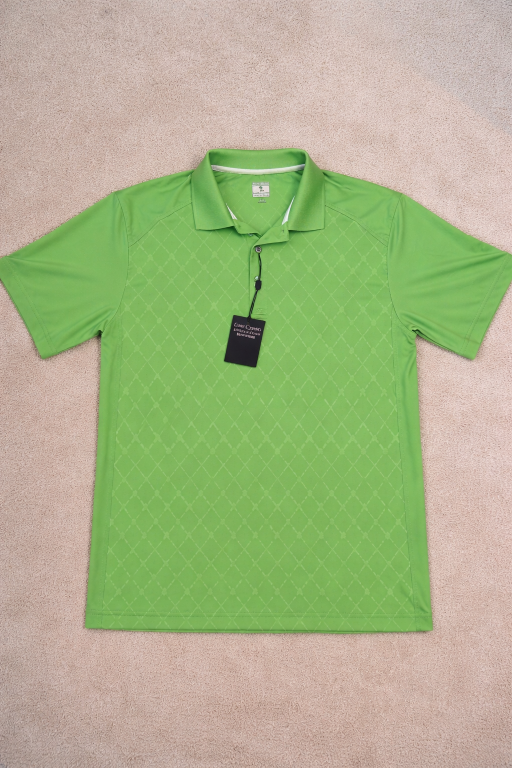 Lone Cypress Pebble Beach Polo Shirt Green Performance Golf Large NWT