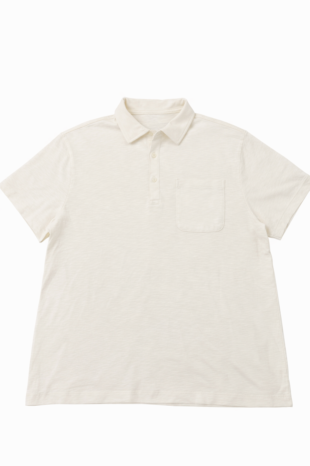 Goodfellow & Co Mens Cream Slub Polo Shirt Short Sleeve Pocket XXL NWT