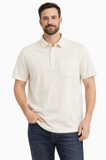 Goodfellow & Co Mens Cream Slub Polo Shirt Short Sleeve Pocket XXL NWT