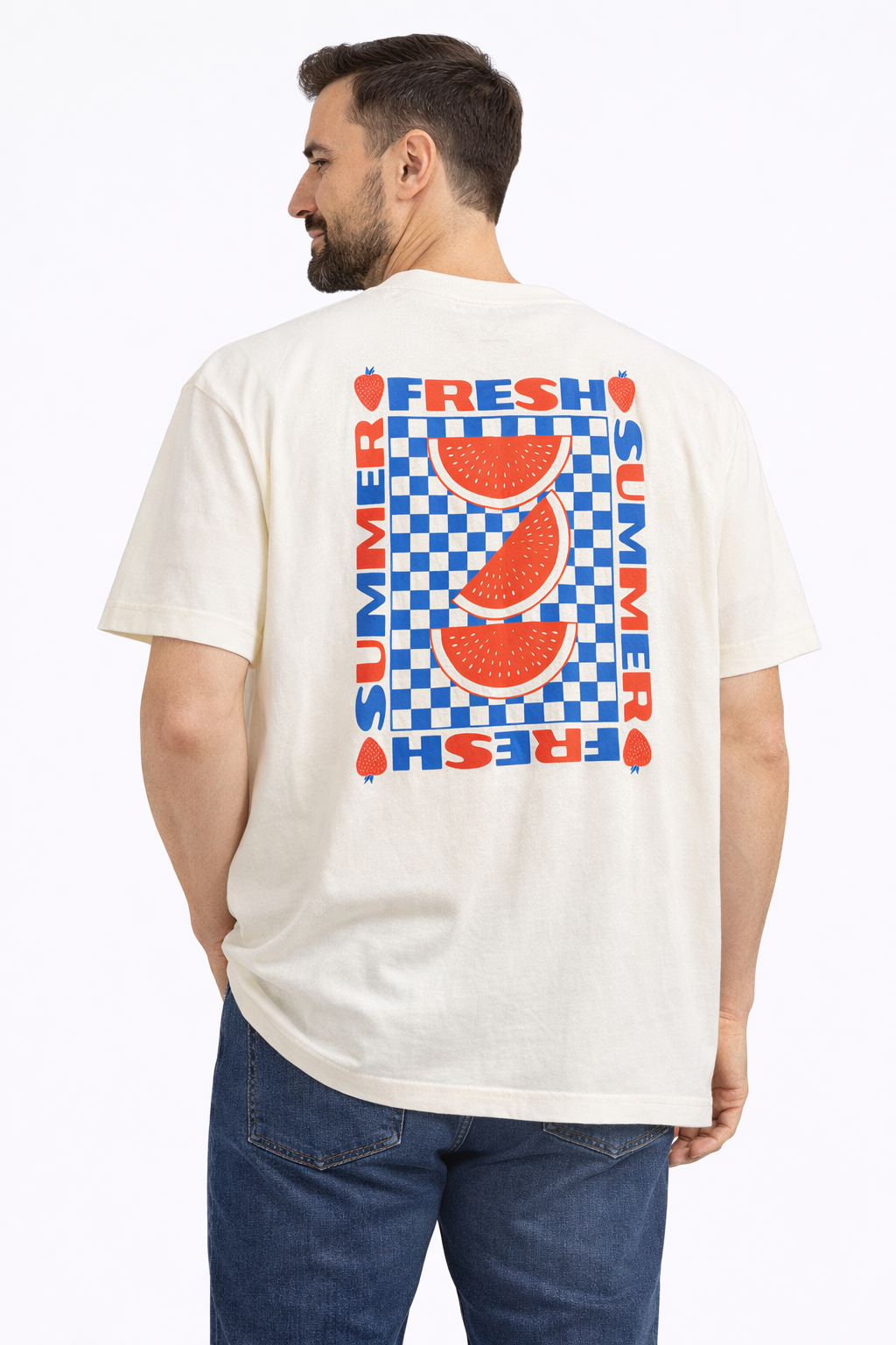 Original Use Graphic T Shirt Mens Medium/XXL Fresh Summer Watermelon Heavyweight Boxy Fit Tee NWT