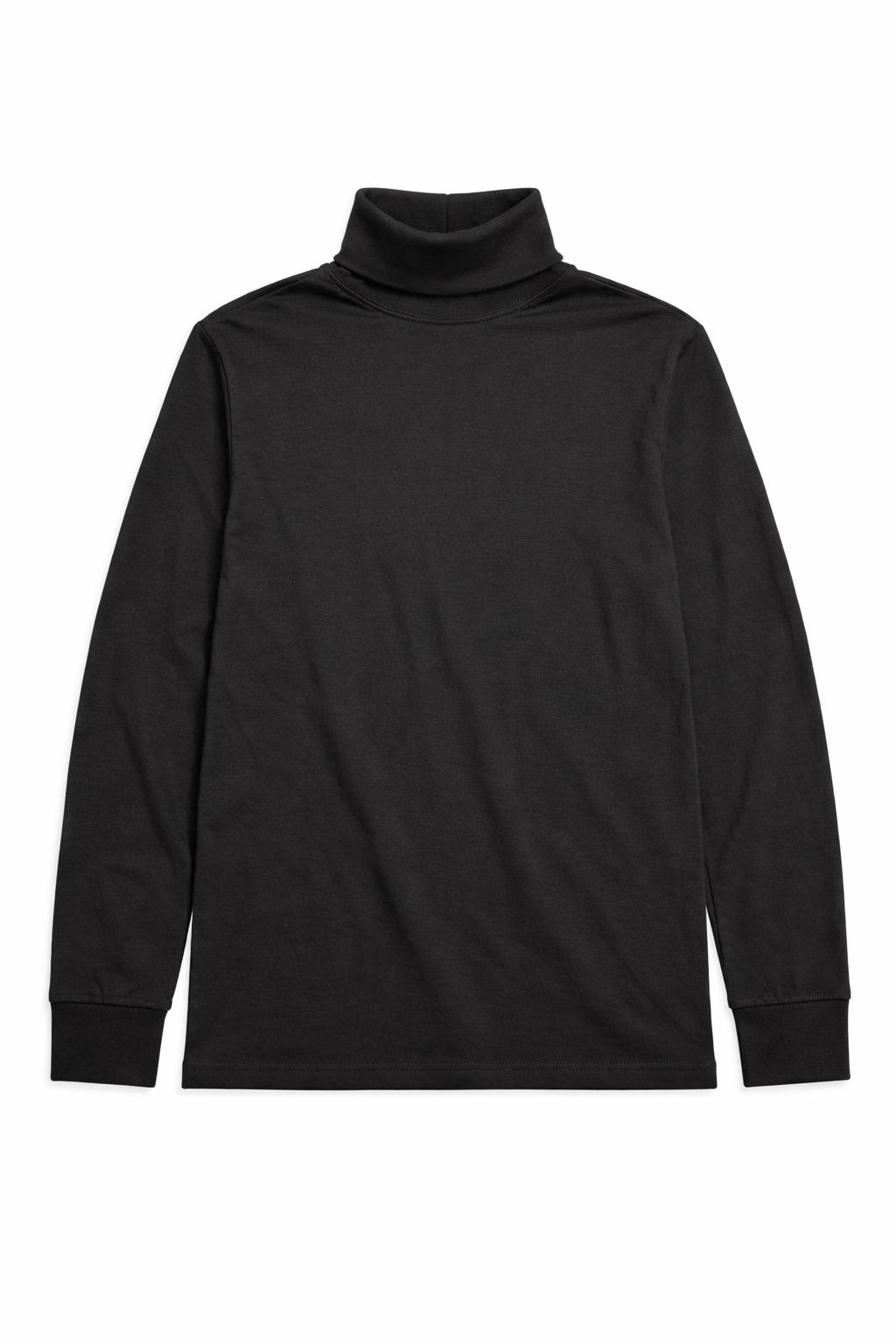 Utopia Wear Black Turtleneck Shirt Mens Small Cotton Blend Long Sleeve Classic NWOT