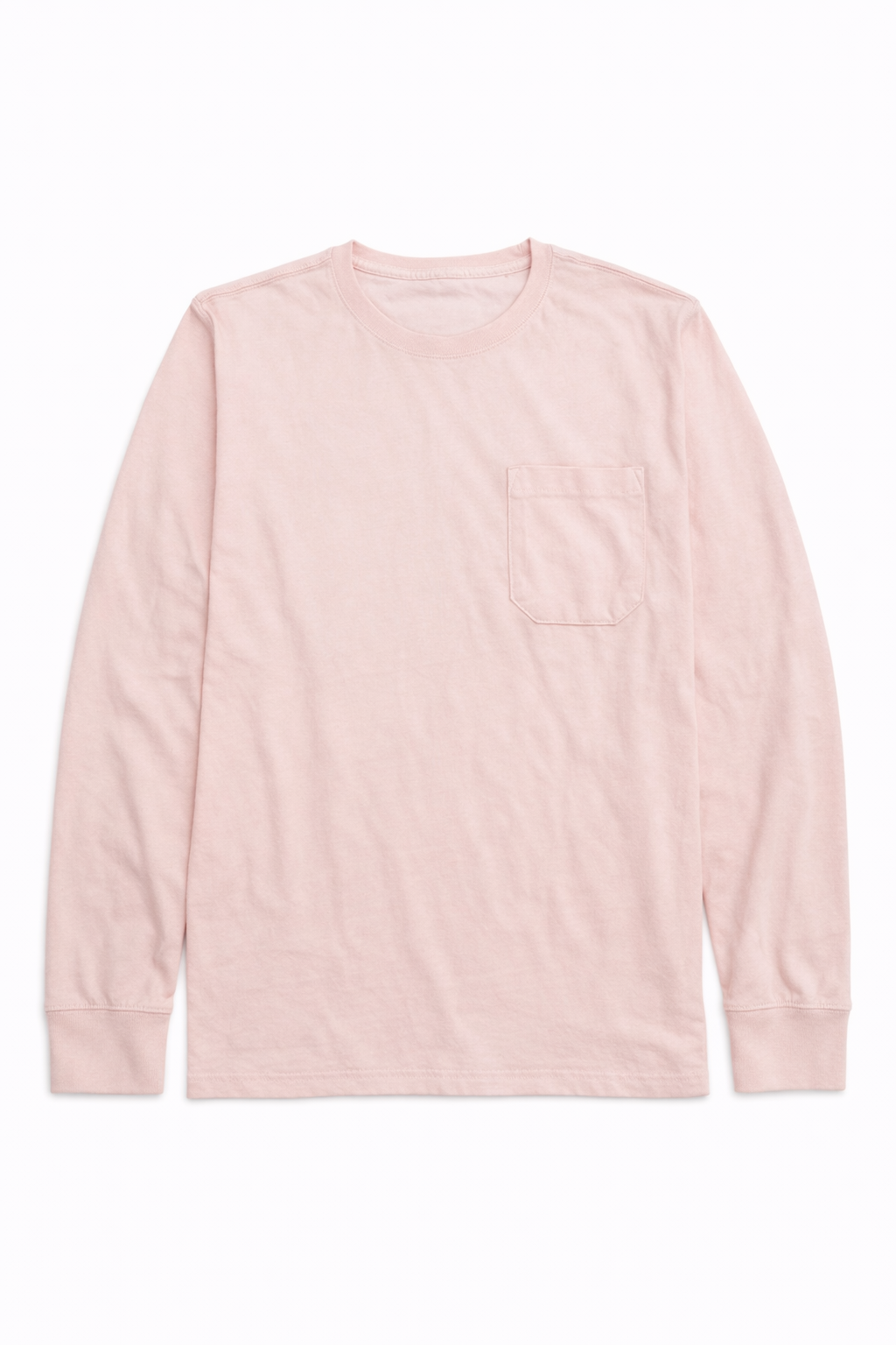 Goodfellow & Co Light Pink Long Sleeve Pocket T Shirt Mens Medium NWT Cotton Casual